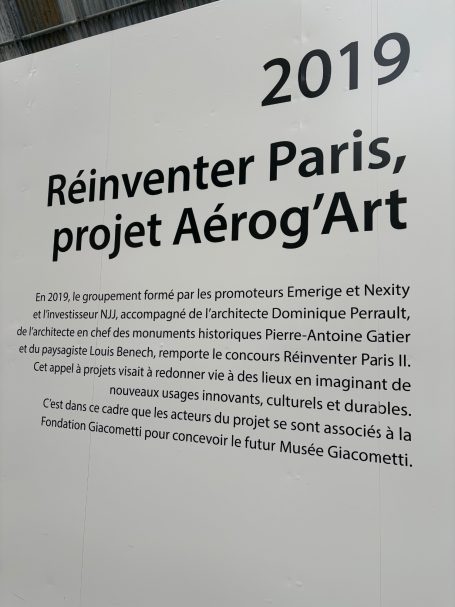 Text über das Projekt „Aérog'Art“ zur Neugestaltung von Paris im Jahr 2019.